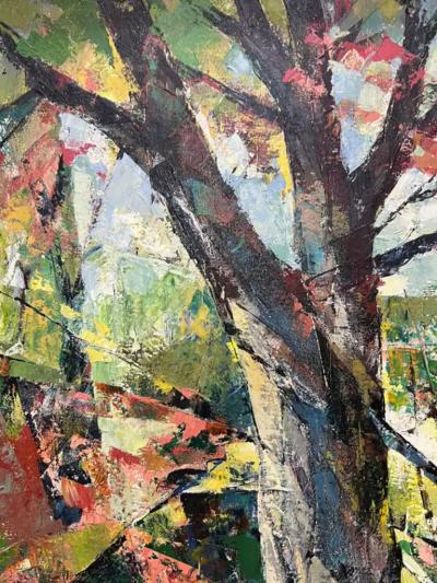 John Cuthbert Hare John Cuthbert Hare Mid century Abstract Landscape Painting Oil on Canvas