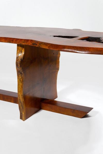 John David Sackett John David Sackett Burled Mesquite Bench After George Nakashima Butterfly Joint