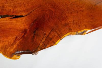 John David Sackett John David Sackett Burled Mesquite Bench After George Nakashima Butterfly Joint