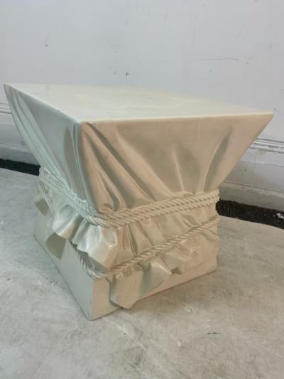 John Dickinson DRAPERY AND ROPE PLASTER TABLE IN THE MANNER OF JOHN DICKINSON