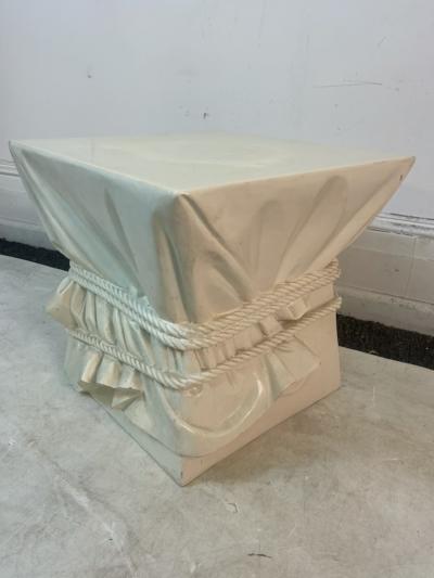 John Dickinson DRAPERY AND ROPE PLASTER TABLE IN THE MANNER OF JOHN DICKINSON
