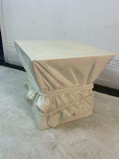 John Dickinson DRAPERY AND ROPE PLASTER TABLE IN THE MANNER OF JOHN DICKINSON
