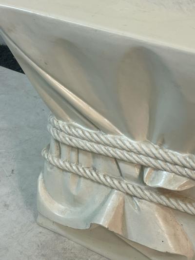 John Dickinson DRAPERY AND ROPE PLASTER TABLE IN THE MANNER OF JOHN DICKINSON