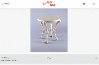 John Dickinson John Dickinson Rare Bone Cigarette Side Table 1977