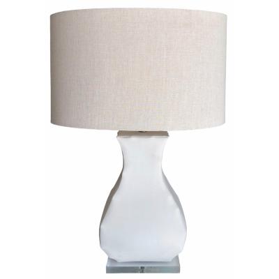 John Dickinson John Dickinson Style Polished Gesso Table Lamps With Shade Pair