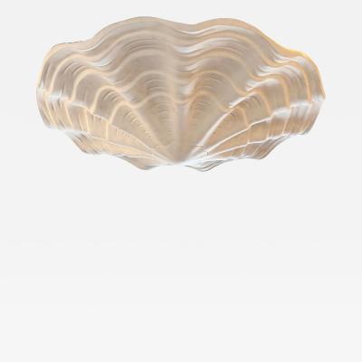John Dickinson John Dickinson Style White Plaster Shell Form Pendant Light Fixture