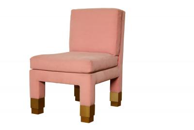 John Dickinson Pair of John Dickinson Pink Upholstered Chairs