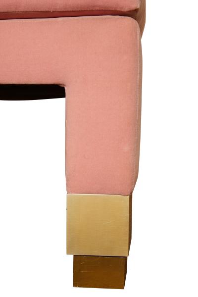 John Dickinson Pair of John Dickinson Pink Upholstered Chairs