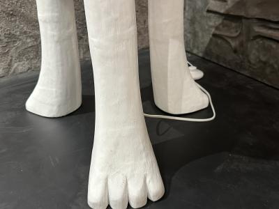 John Dickinson Plaster Side Table Floor Lamp