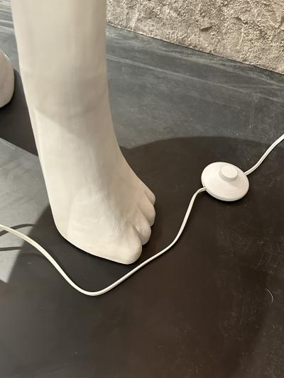 John Dickinson Plaster Side Table Floor Lamp