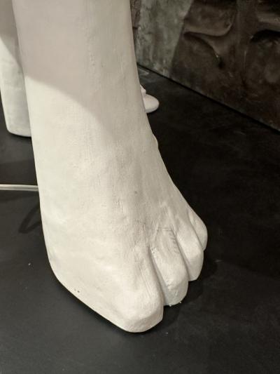 John Dickinson Plaster Side Table Floor Lamp