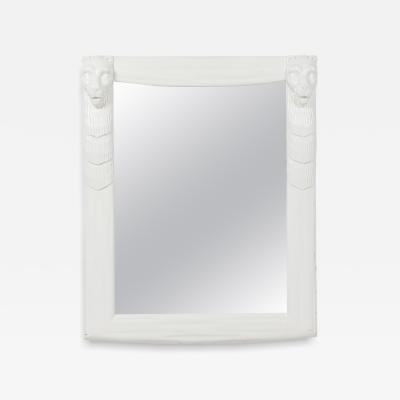 John Dickinson Style White Lacquer Mirror