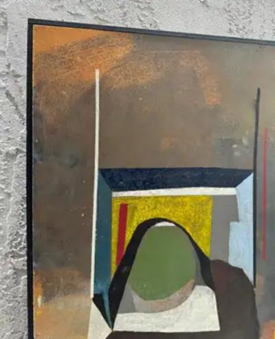 John E Anderson Mid century Modern Abstract Painting by John E Anderson