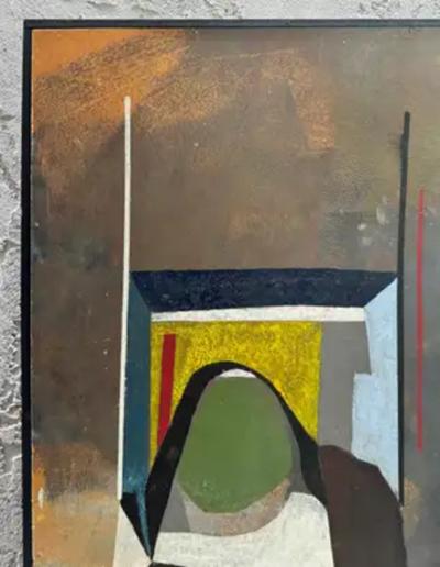 John E Anderson Mid century Modern Abstract Painting by John E Anderson