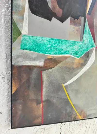 John E Anderson Mid century Modern Abstract Painting by John E Anderson