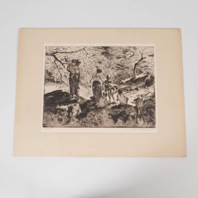 John Edward Costigan Bathers by John E Costigan Original Limited Edition Signed Etching