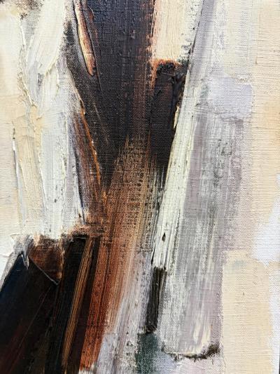 John Emanuel John Emanuel Mid century Abstract Impasto Portrait Painting