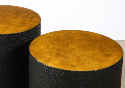 John Eric Byers Pair of Carved Side Tables