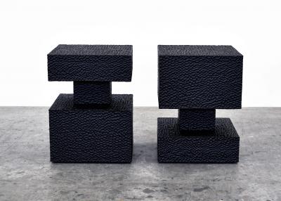 John Eric Byers Square Revert End Tables by John Eric Byers