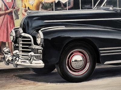 John F Gould 1942 Pontiac Advertisement Artwork like Norman Rockwell America