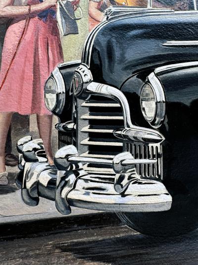 John F Gould 1942 Pontiac Advertisement Artwork like Norman Rockwell America