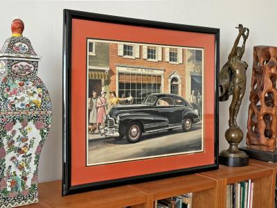 John F Gould 1942 Pontiac Advertisement Artwork like Norman Rockwell America