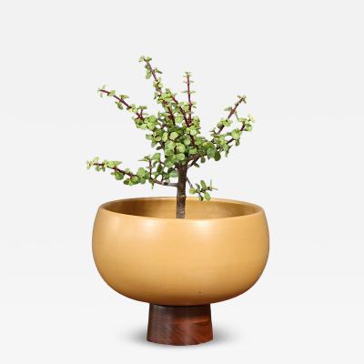 John Follis John Follis Floating Pottery Model FB Mustard Glazed Planter for A P 