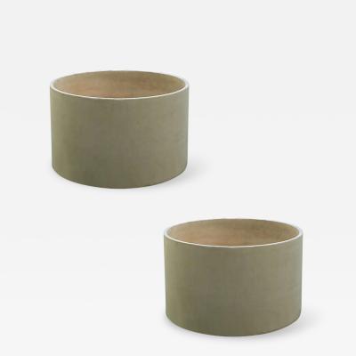 John Follis Pair Large Architectural Pottery Planters by John Follis