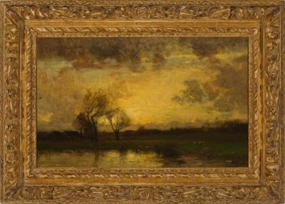 John Francis Murphy Landscape with Trees and Pond