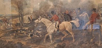 John Frederick Herring Set of Four Original Engravings of Hunting Scenes by John Frederick Herring Snr