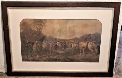 John Frederick Herring Set of Four Original Engravings of Hunting Scenes by John Frederick Herring Snr