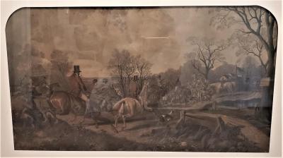 John Frederick Herring Set of Four Original Engravings of Hunting Scenes by John Frederick Herring Snr