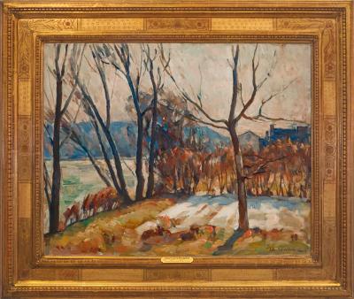 John Fulton Folinsbee Trees Along the River