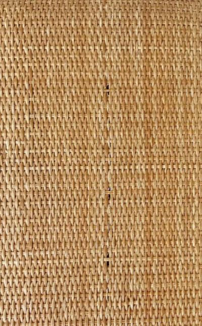 John Graz Rare 1950s John Louis Graz Chaise Longue Inset Woven Raffia