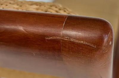 John Graz Rare 1950s John Louis Graz Chaise Longue Inset Woven Raffia