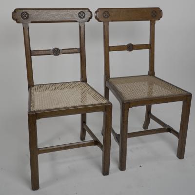 John Gregory Crace J G Crace attributed In the style of AWN Pugin A pair of Gothic Revival chairs