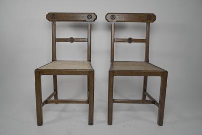 John Gregory Crace J G Crace attributed In the style of AWN Pugin A pair of Gothic Revival chairs