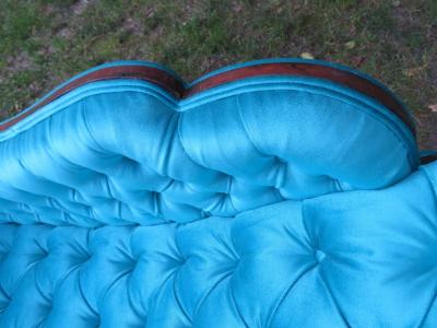 John Henry Belter Magnificent Victorian John Henry Belter Attributed Rosewood Tufted Chaise Longue