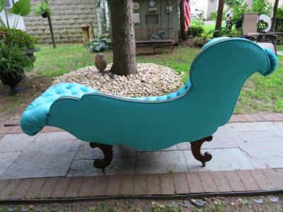 John Henry Belter Magnificent Victorian John Henry Belter Attributed Rosewood Tufted Chaise Longue