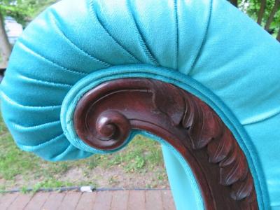 John Henry Belter Magnificent Victorian John Henry Belter Attributed Rosewood Tufted Chaise Longue