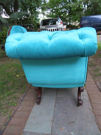 John Henry Belter Magnificent Victorian John Henry Belter Attributed Rosewood Tufted Chaise Longue