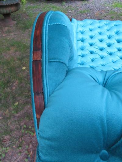 John Henry Belter Magnificent Victorian John Henry Belter Attributed Rosewood Tufted Chaise Longue