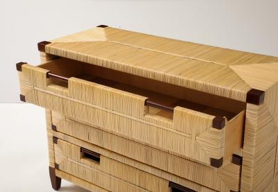 John Hutton Mahogany Cane Commode by John Hutton for Donghia