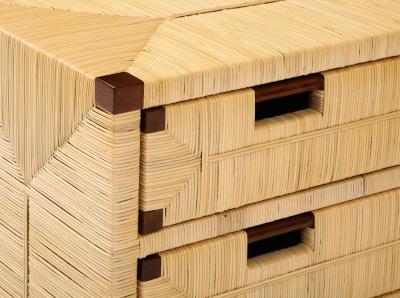 John Hutton Mahogany Cane Commode by John Hutton for Donghia