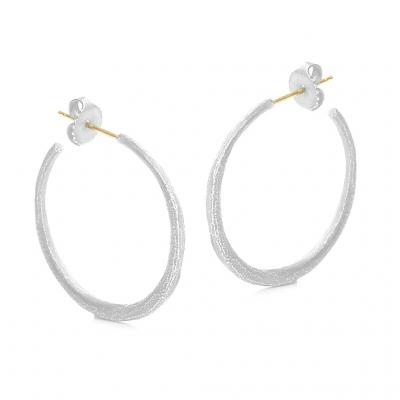 John Iversen John Iversen Small Bright Sterling Silver Hoop Earrings