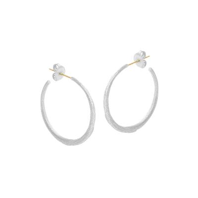 John Iversen John Iversen Small Bright Sterling Silver Hoop Earrings