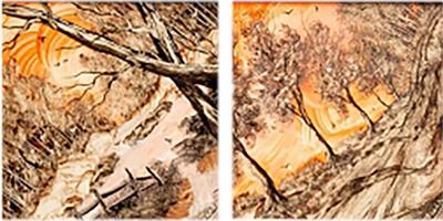 John Joseph Patrick Ryan Set of Two 2 Early Signed Jack Lord Oil Paintings Tiles Wood Frames