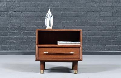 John Keal Californian Modern Night Stand w Bookcase by John Keal for Brown Saltman