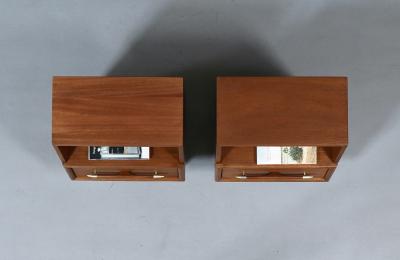 John Keal Californian Modern Night Stands w Bookcase by John Keal for Brown Saltman
