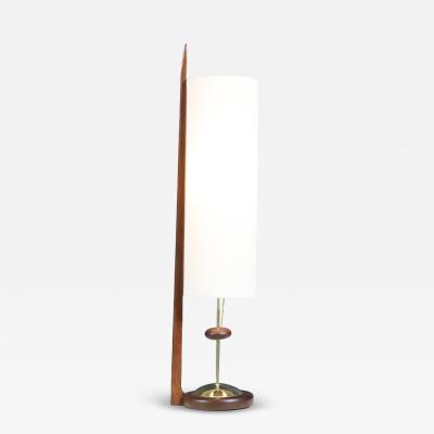 John Keal John Keal Korina Wood Brass Accent Table Lamp for Modeline of California